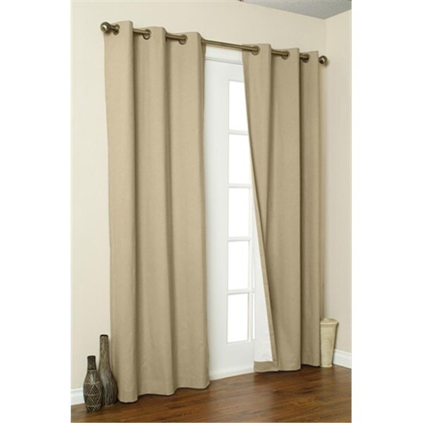 Commonwealth Home Fashions Thermalogic Insulated Solid Color Grommet Top Curtain Panel Pairs 160 x 84 in., Khaki 70370-188-758-160 - main